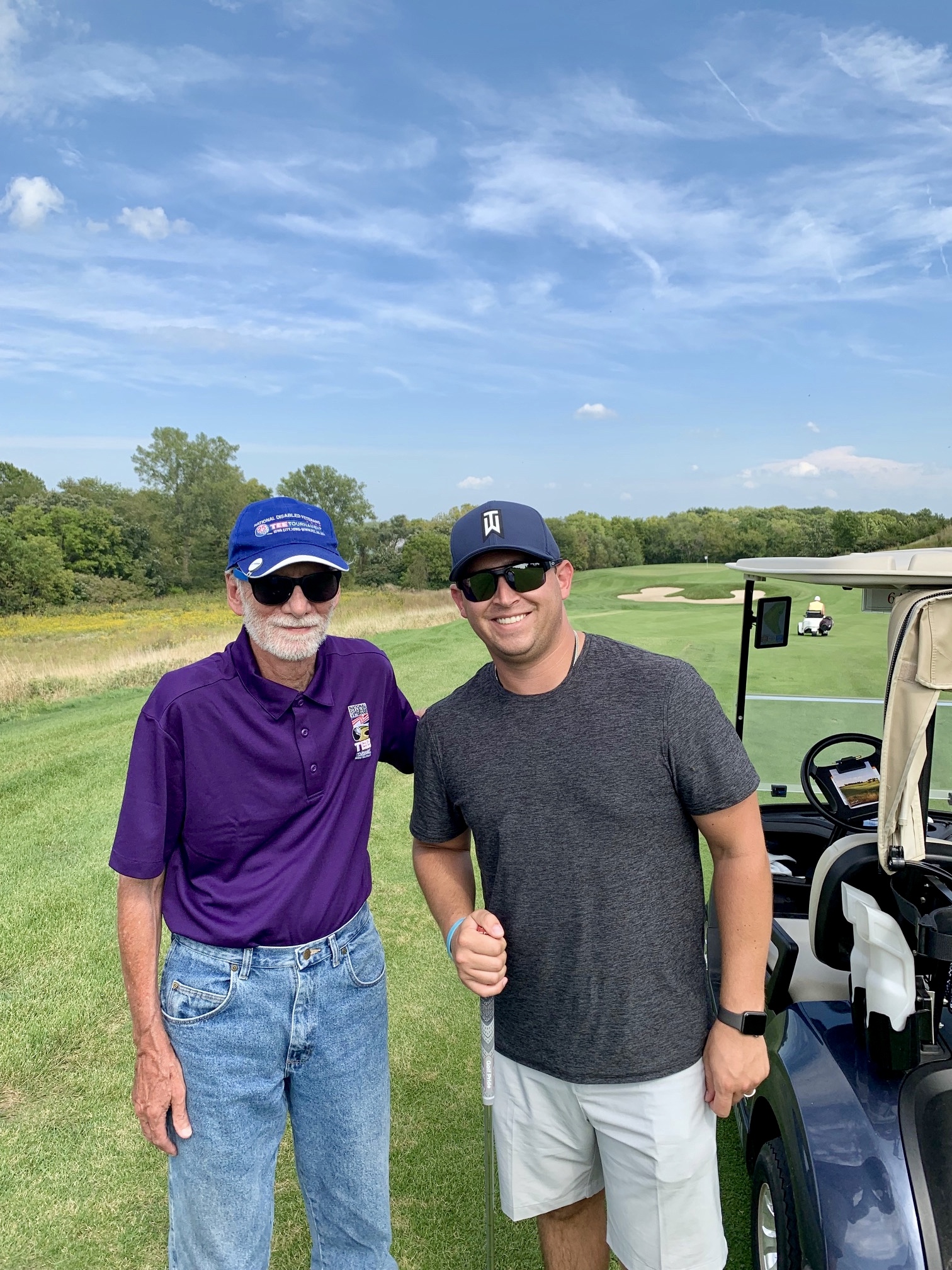 William (left) with Golf Buddy Jason